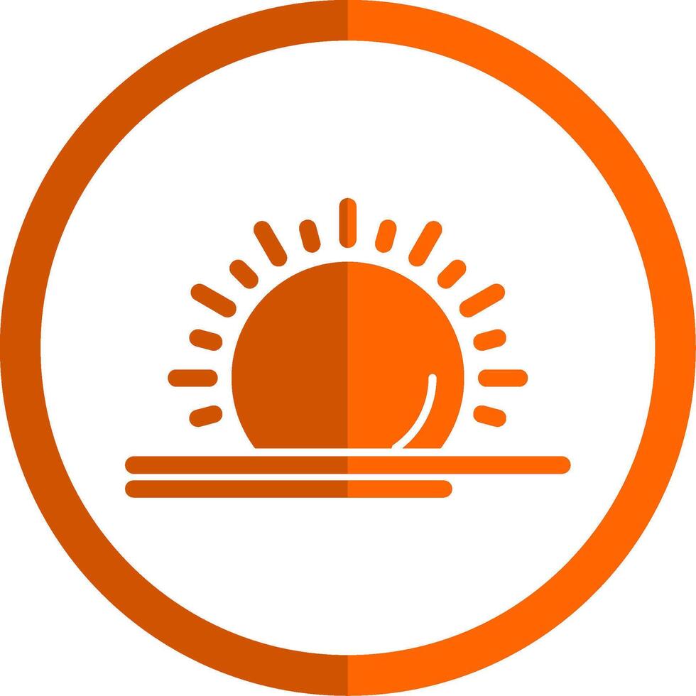 Dom glifo naranja circulo icono vector