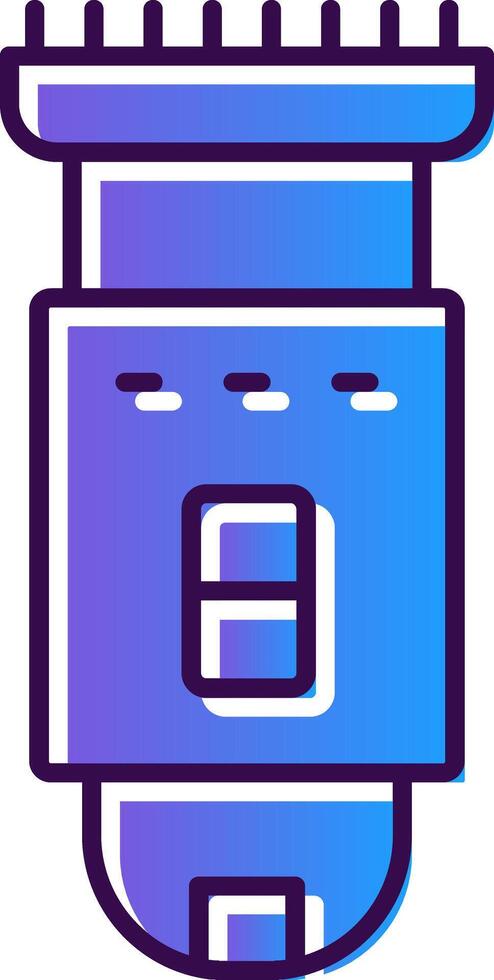 Shaving Machine Gradient Filled Icon vector