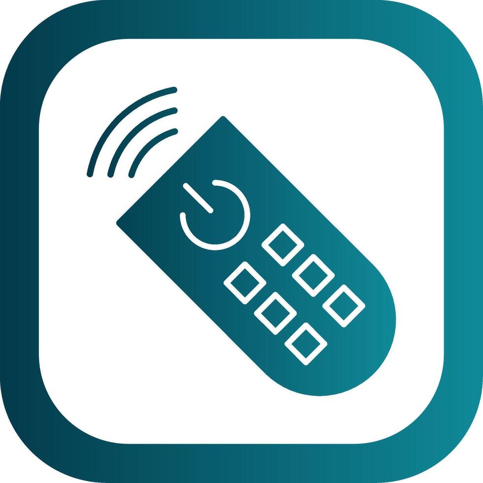 Remote Control Glyph Gradient Round Corner Icon vector
