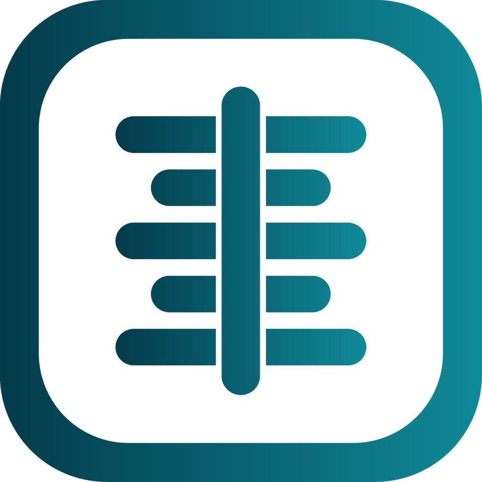 Center Align Glyph Gradient Round Corner Icon vector