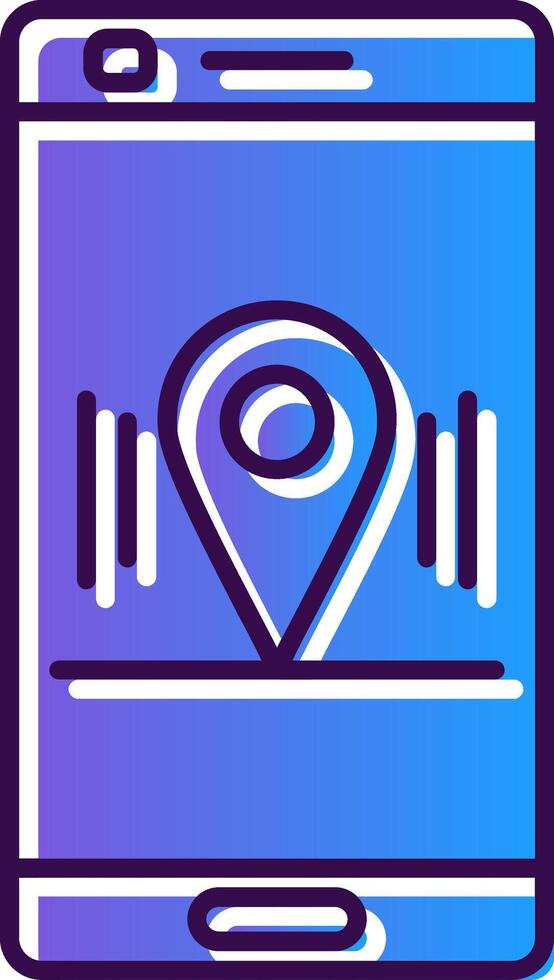Location Gradient Filled Icon vector