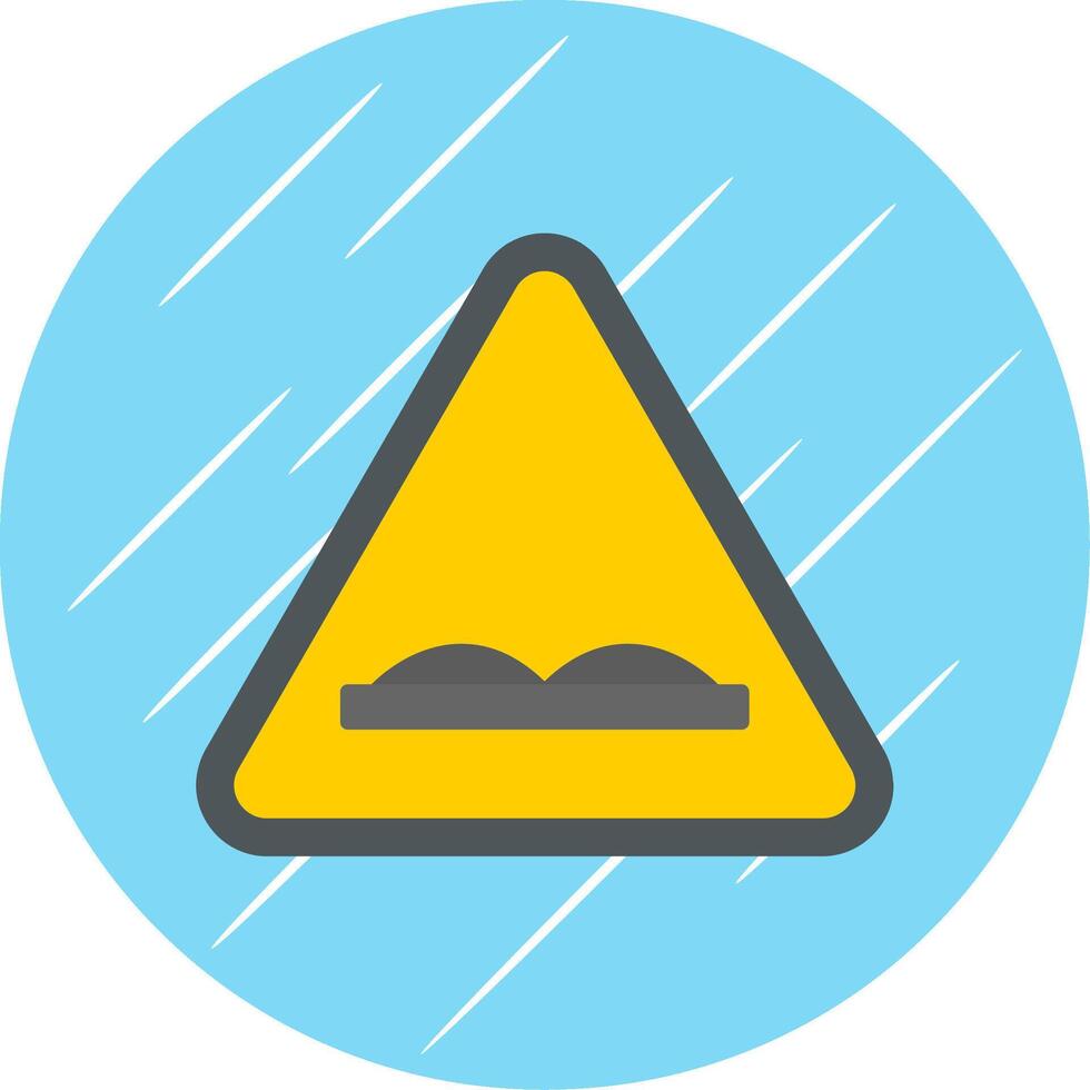 Uneven Flat Blue Circle Icon vector