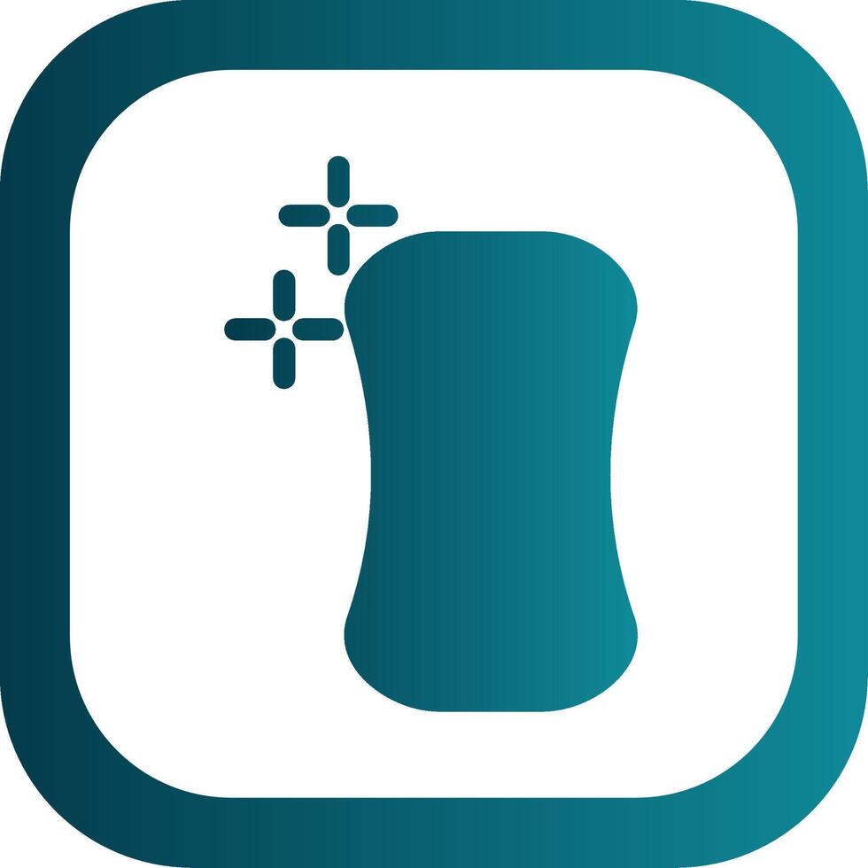 Soap Glyph Gradient Round Corner Icon vector