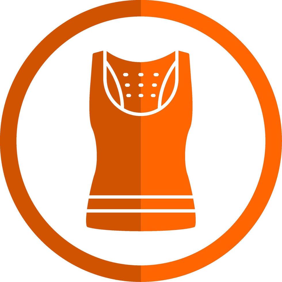 Tank Top Glyph Orange Circle Icon vector