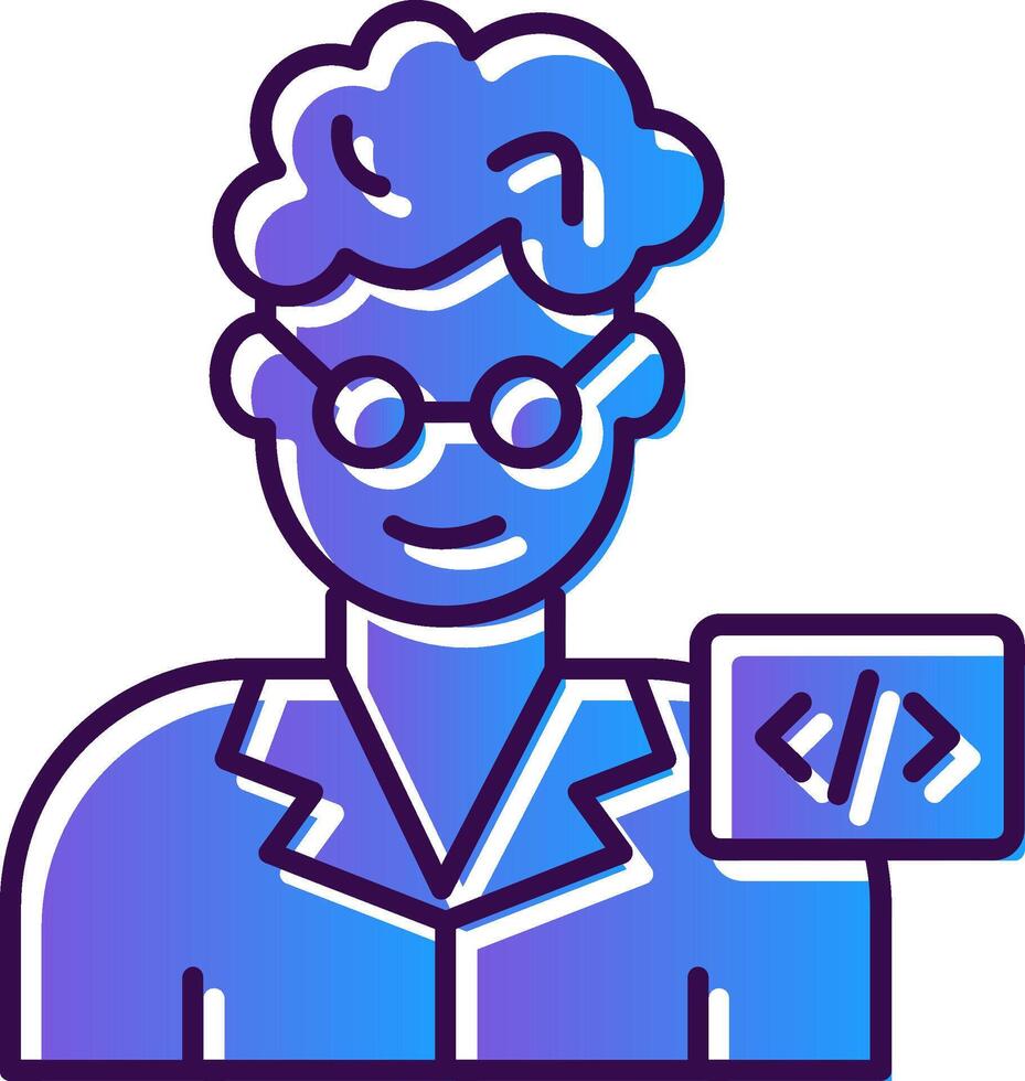 Programmer Gradient Filled Icon vector