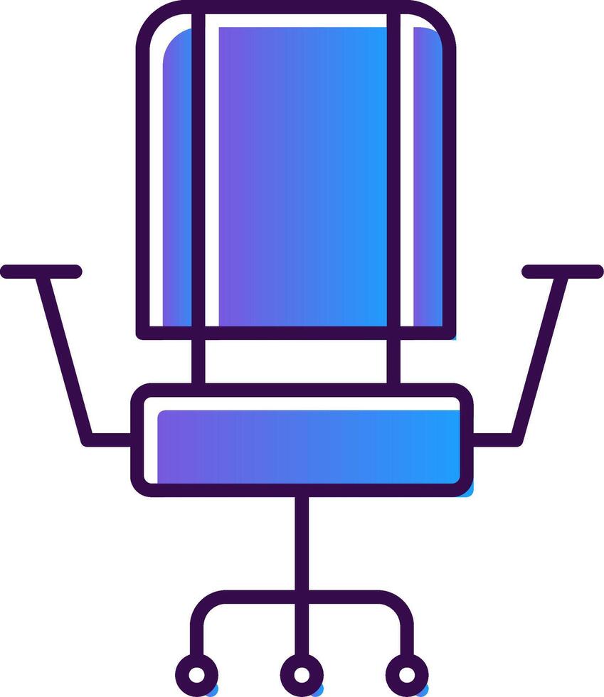 Chair Gradient Filled Icon vector