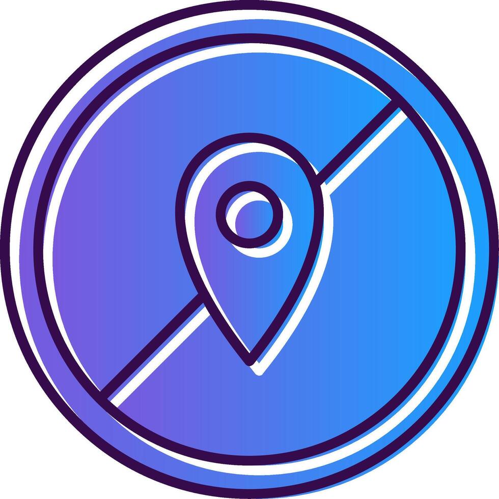 Avoid Gradient Filled Icon vector