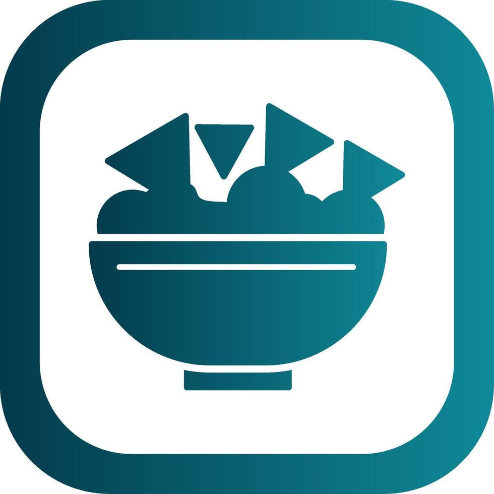 Nachos Glyph Gradient Round Corner Icon vector