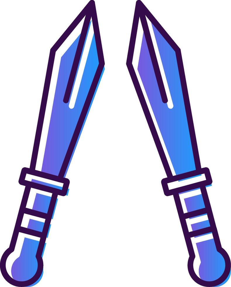 Sword Gradient Filled Icon vector