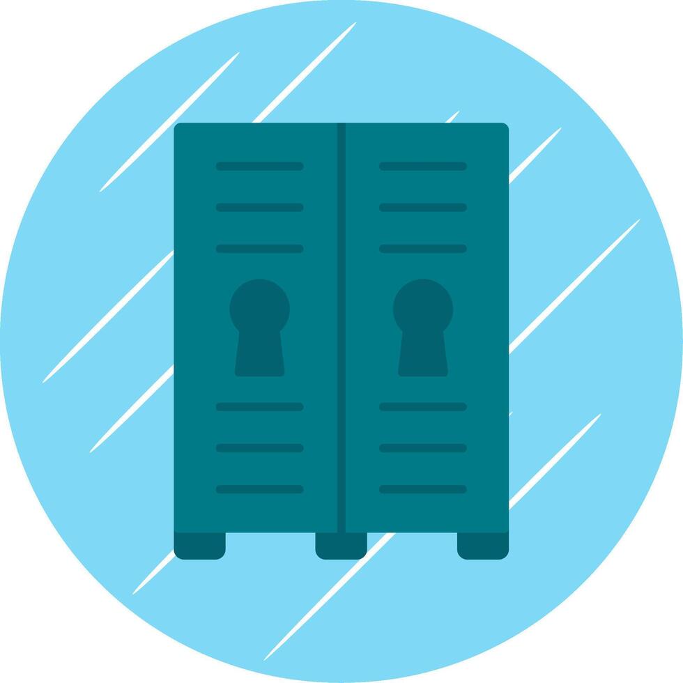 Lockers Flat Blue Circle Icon vector