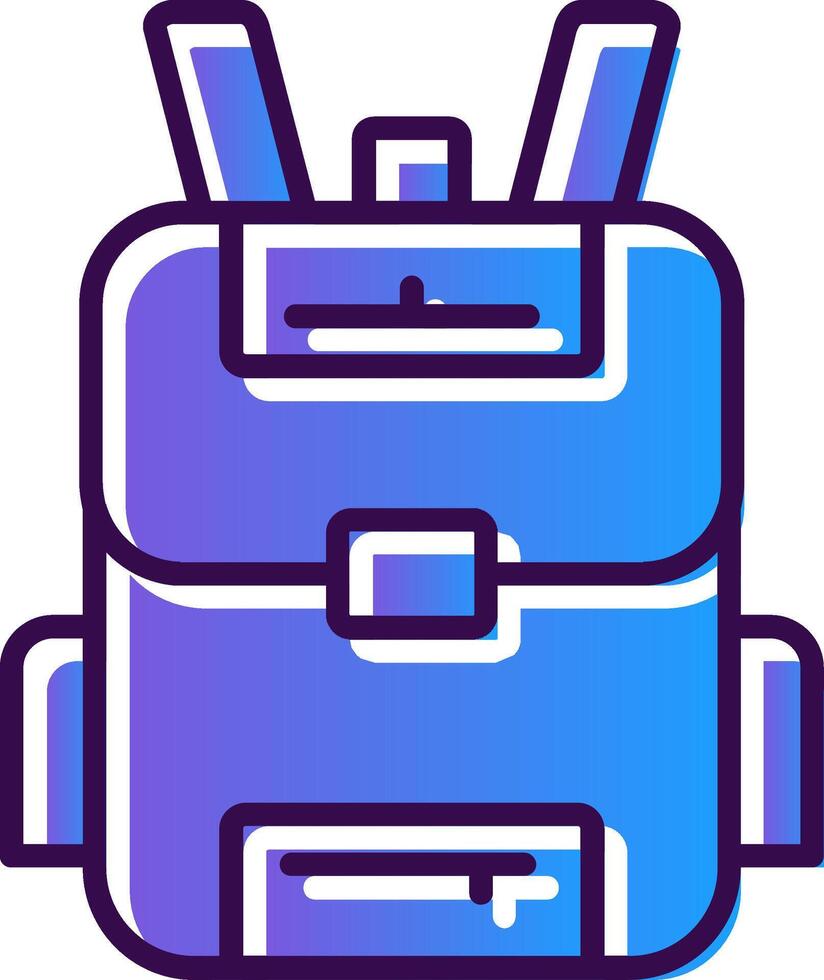 Backpack Gradient Filled Icon vector