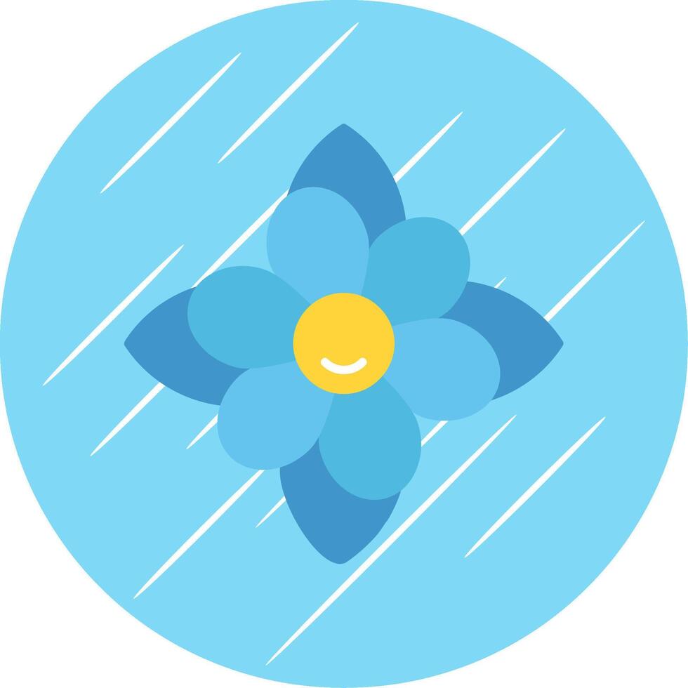 Carnation Flat Blue Circle Icon vector