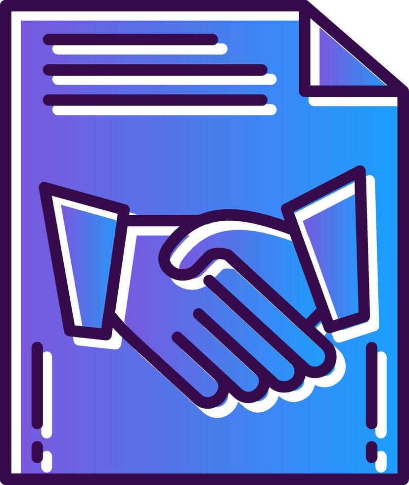 Deal Gradient Filled Icon vector