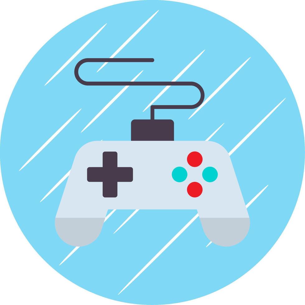 Game Console Flat Blue Circle Icon vector