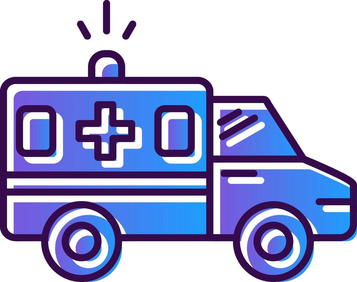 Ambulance Gradient Filled Icon vector