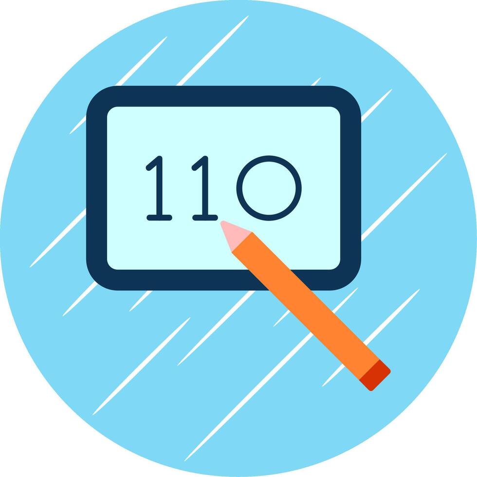 Digital Art Flat Blue Circle Icon vector