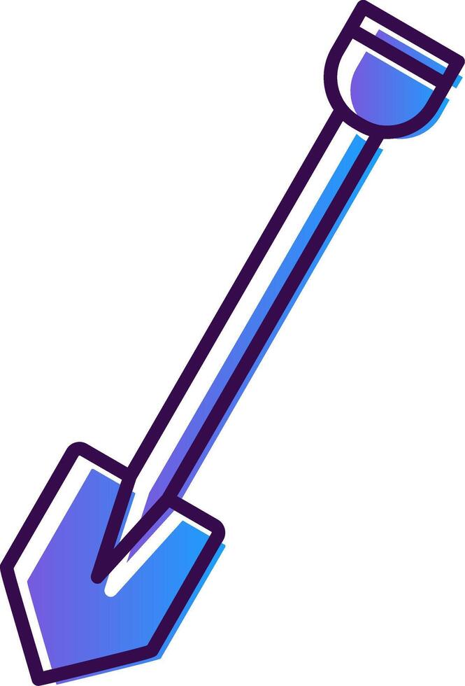 Shovel Gradient Filled Icon vector
