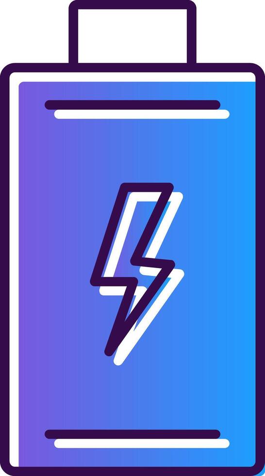 Battery Gradient Filled Icon vector