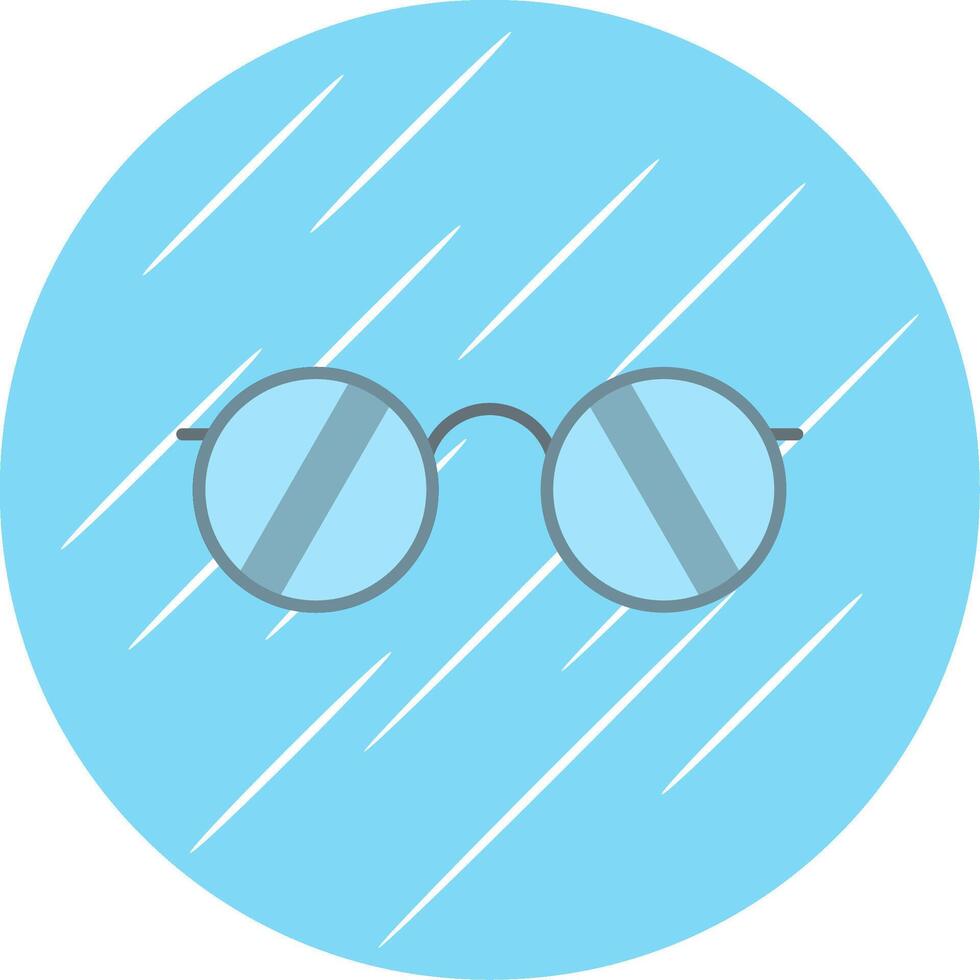Gafas de sol plano azul circulo icono vector