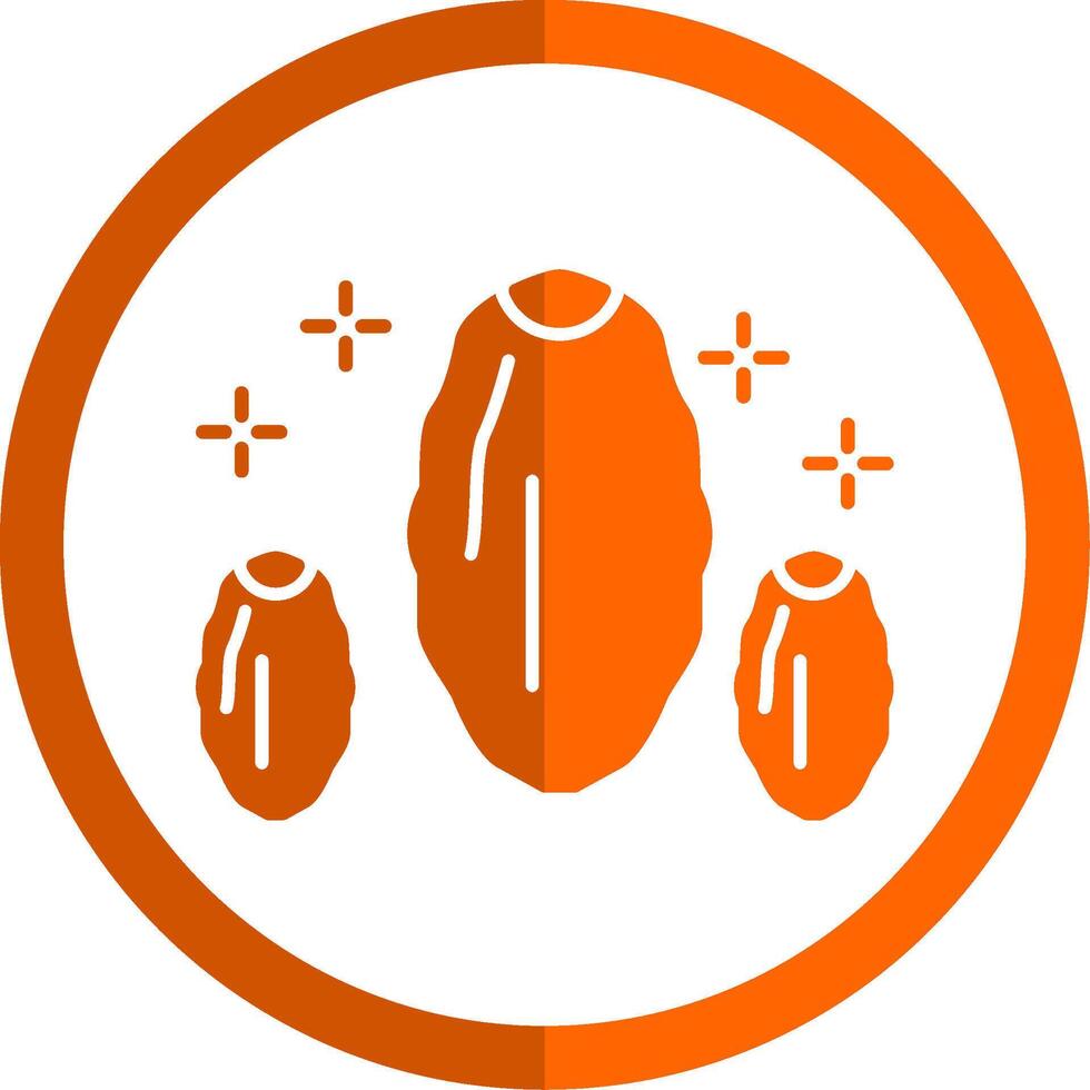 Dates Glyph Orange Circle Icon vector