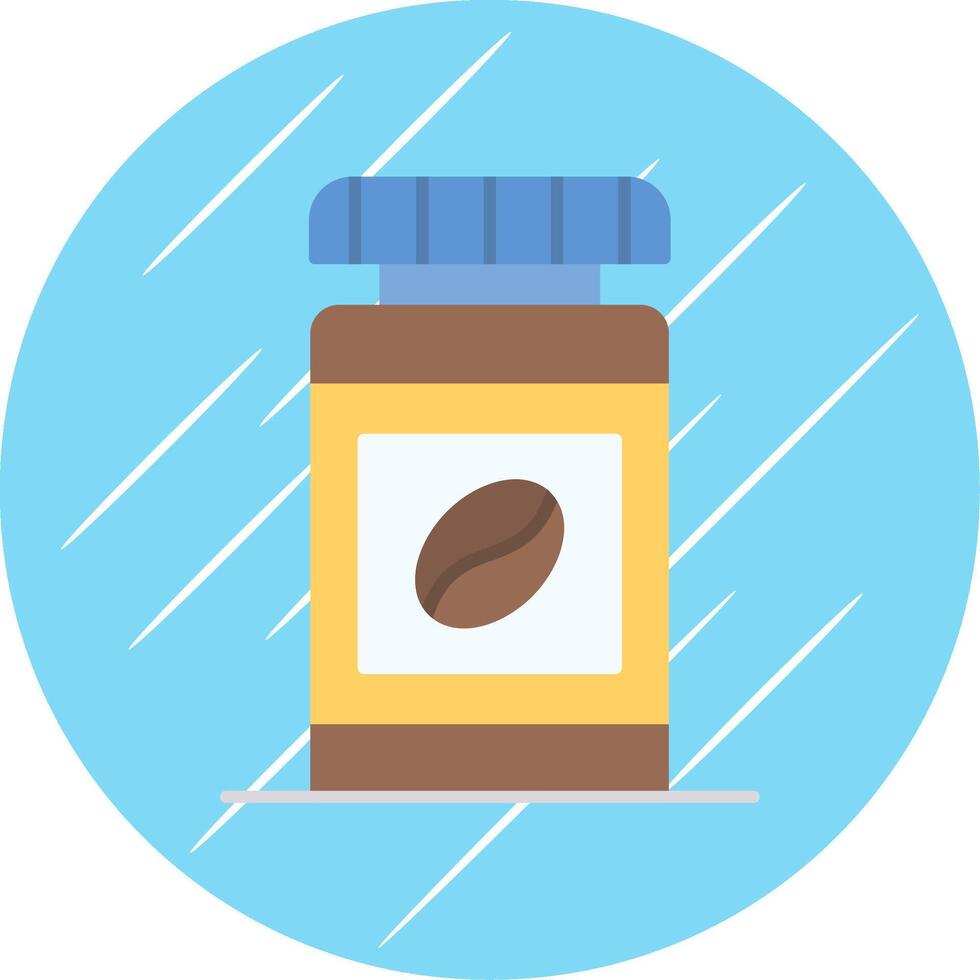 Coffee Bottle Flat Blue Circle Icon vector