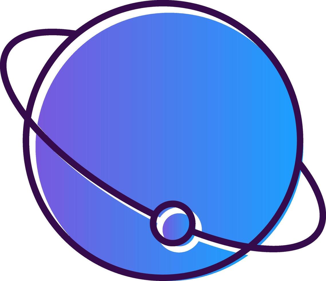 Planet Gradient Filled Icon vector