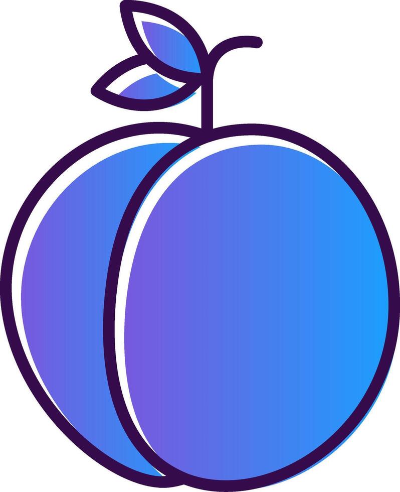Peach Gradient Filled Icon vector