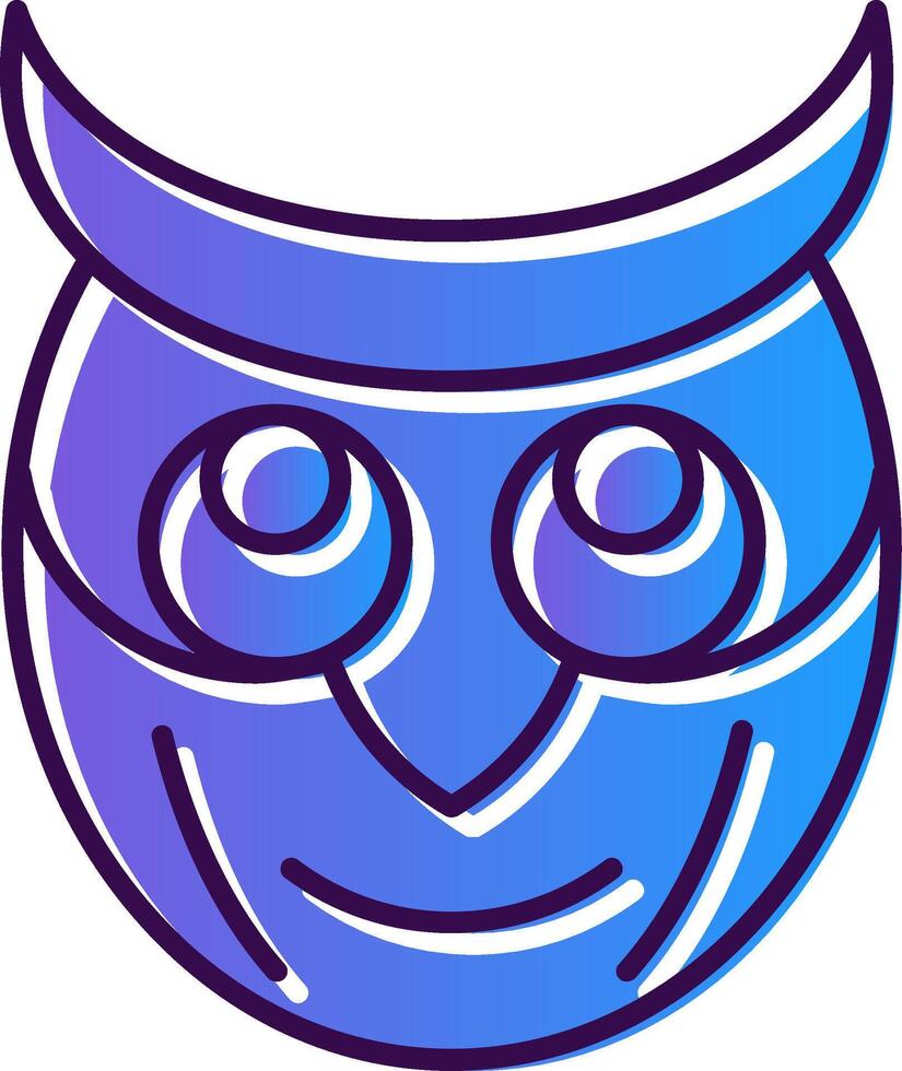 Owl Gradient Filled Icon vector