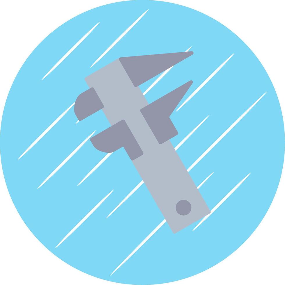 Caliper Flat Blue Circle Icon vector