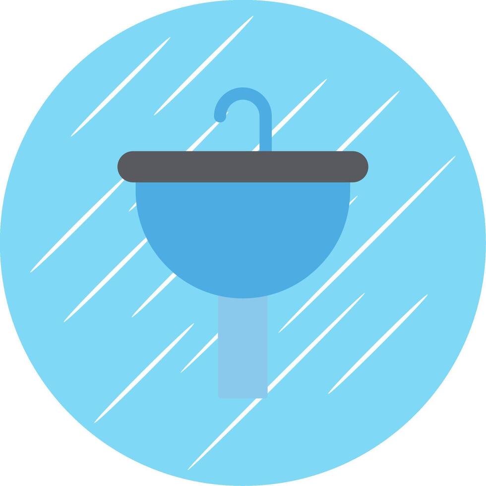 Sinking Flat Blue Circle Icon vector
