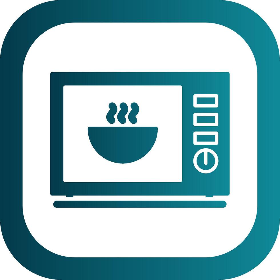 Microwave Glyph Gradient Round Corner Icon vector