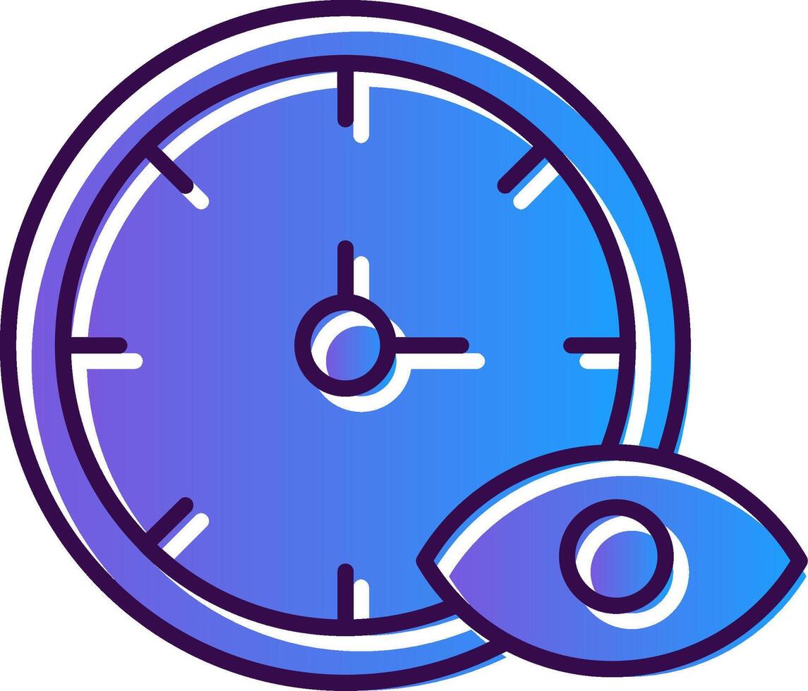 Time Tracking Gradient Filled Icon vector