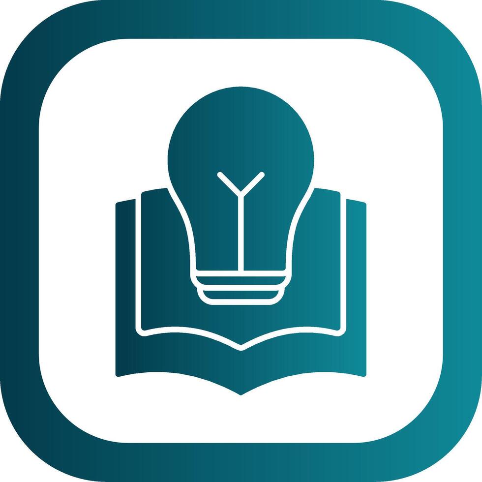 Knowledge Glyph Gradient Round Corner Icon vector