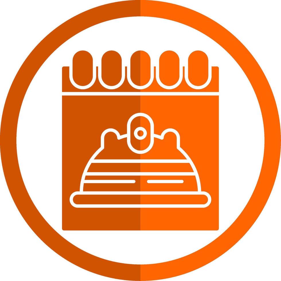 Labour Day Glyph Orange Circle Icon vector