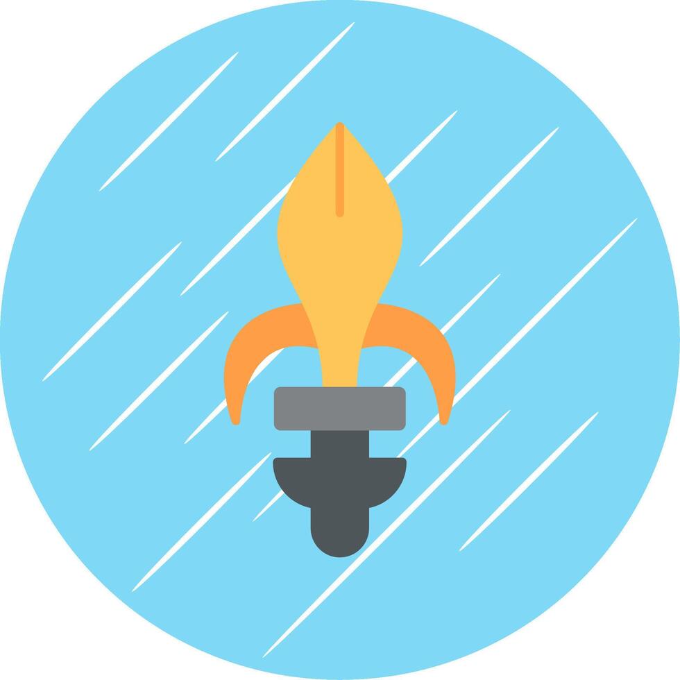 Fleur de lis Flat Blue Circle Icon vector