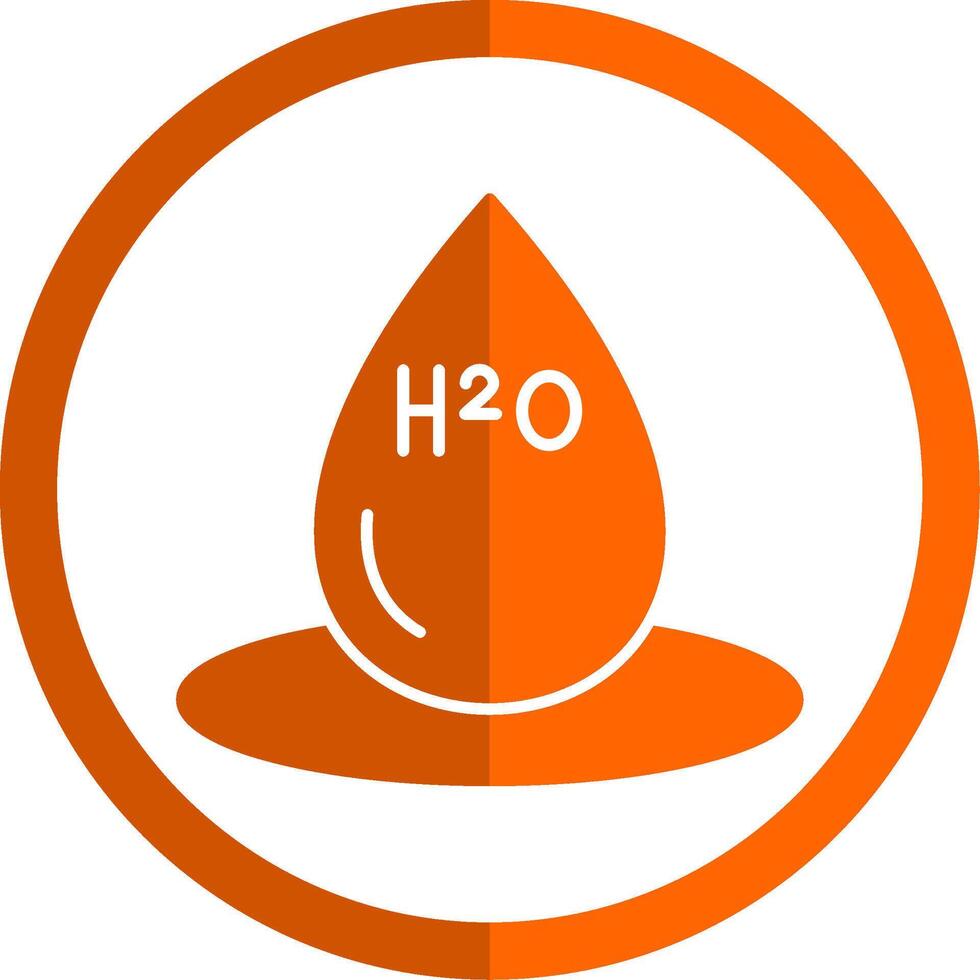 H2o Glyph Orange Circle Icon vector