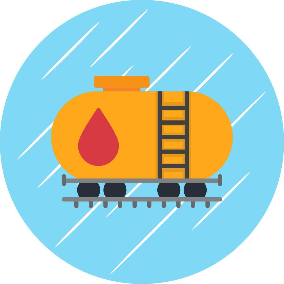 Oil Tank Flat Blue Circle Icon vector