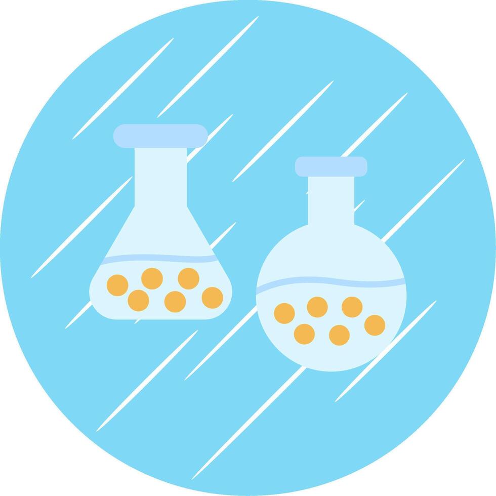 Experiment Flat Blue Circle Icon vector