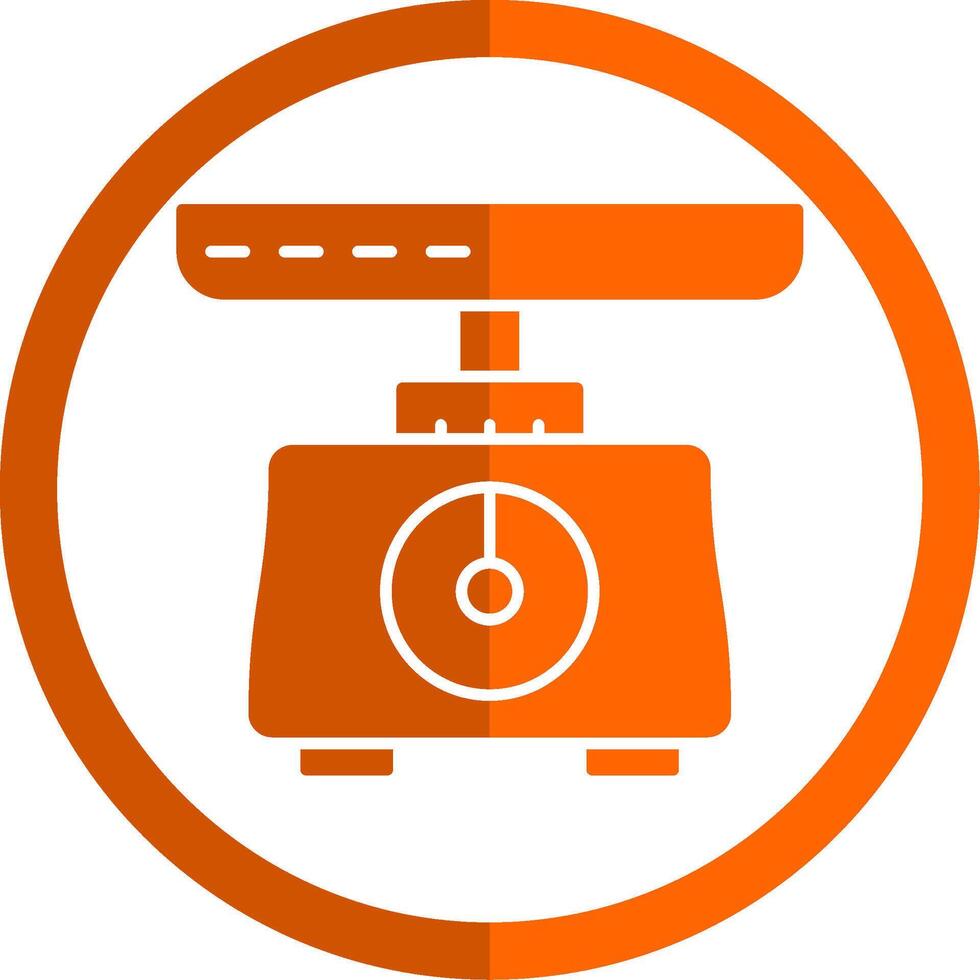 Weighing Scale Glyph Orange Circle Icon vector