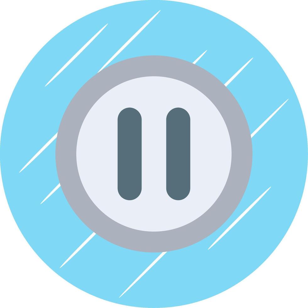 Pause Flat Blue Circle Icon vector