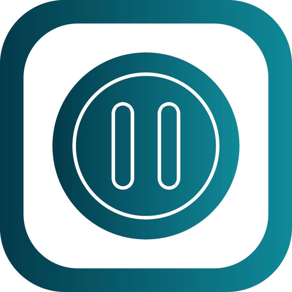 Pause Glyph Gradient Round Corner Icon vector