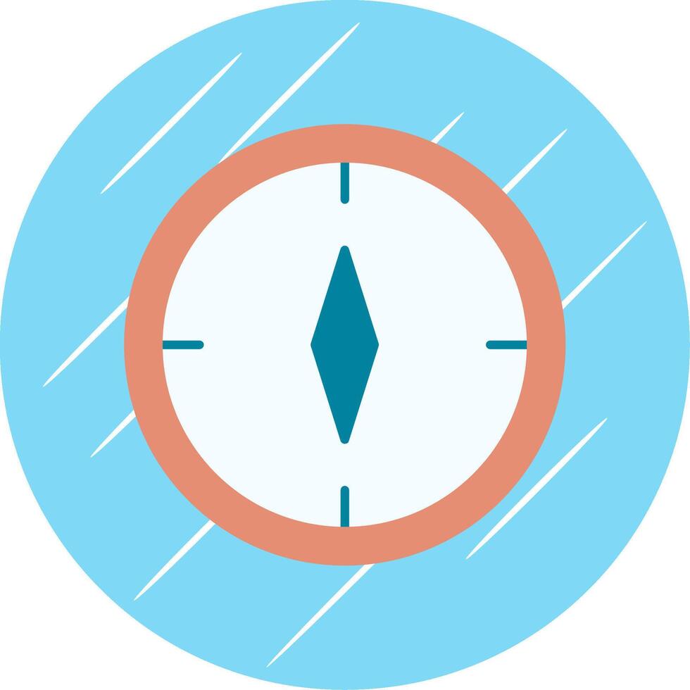 Compass Flat Blue Circle Icon vector