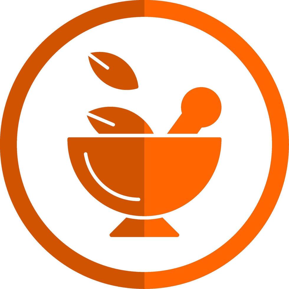 Grind Glyph Orange Circle Icon vector