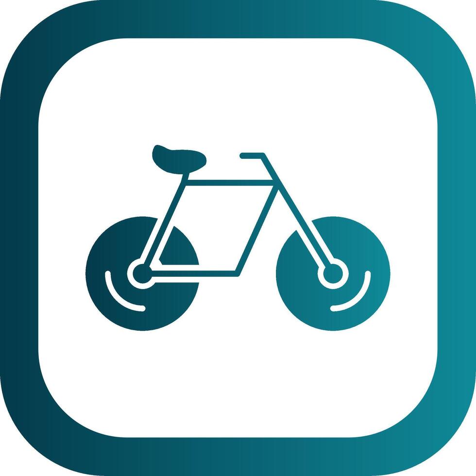 Bicycle Glyph Gradient Round Corner Icon vector