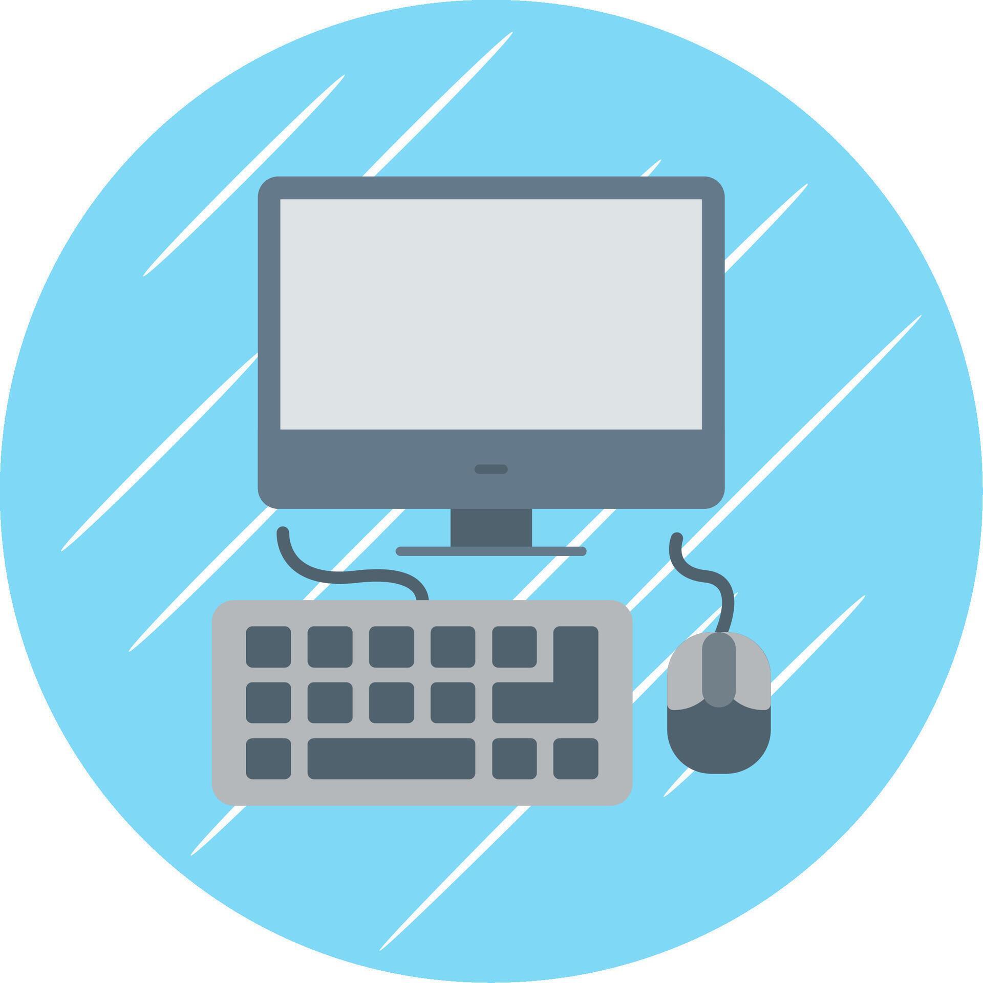 Computing Flat Blue Circle Icon 42861405 Vector Art at Vecteezy