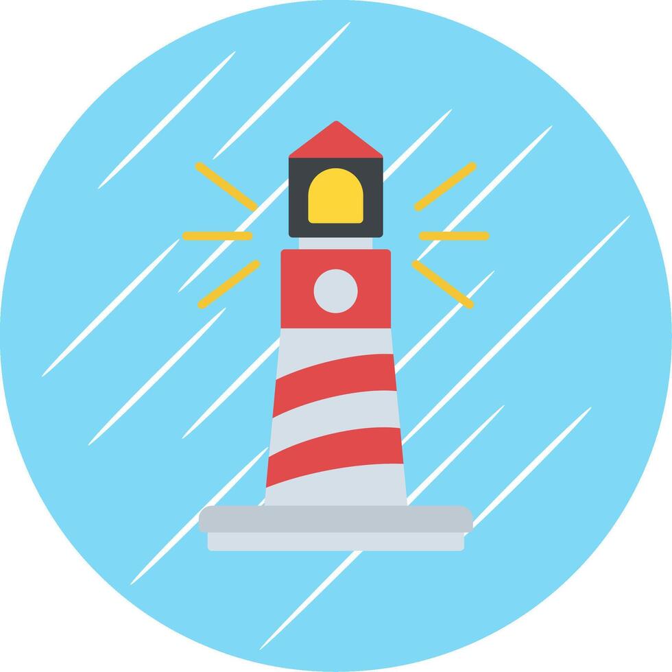 Lighthouse Flat Blue Circle Icon vector