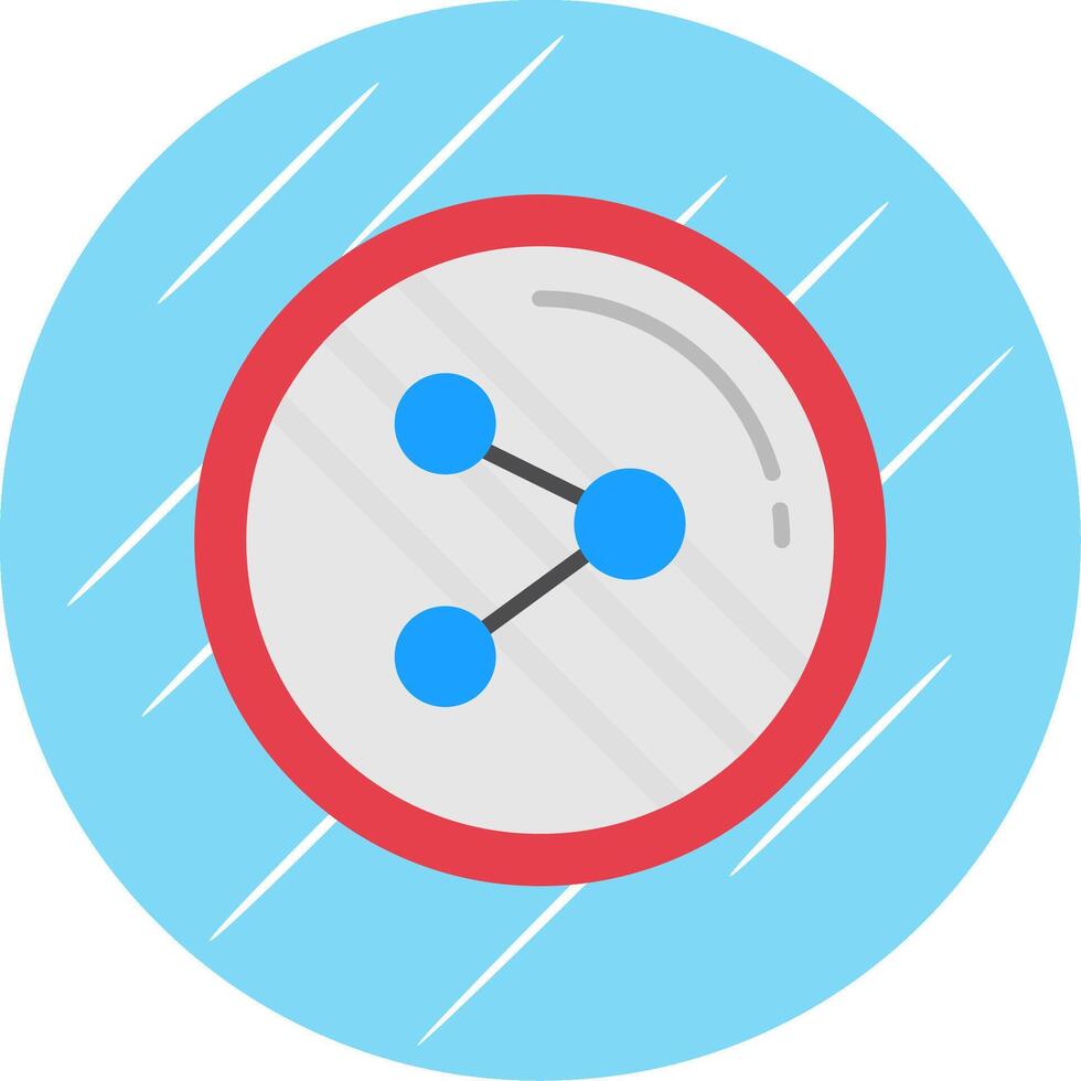 Share Flat Blue Circle Icon vector