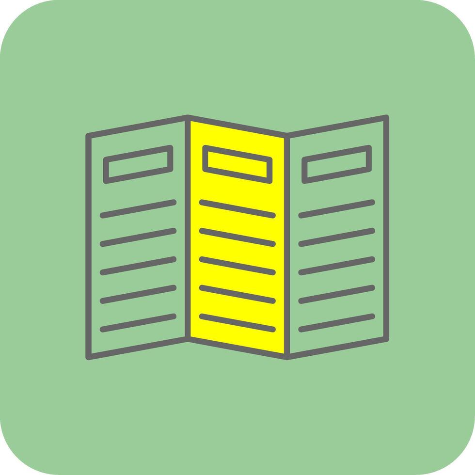 Brochure Filled Yellow Icon vector