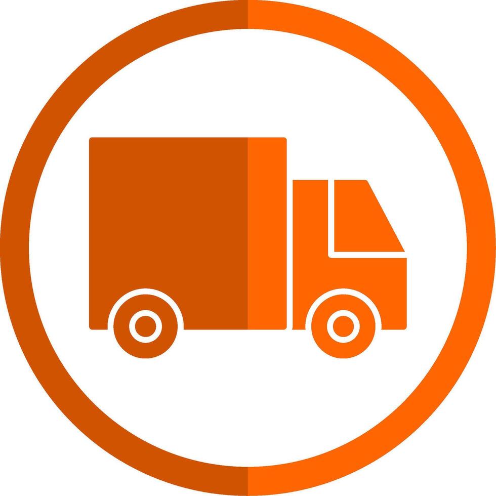 Vehicle Glyph Orange Circle Icon vector