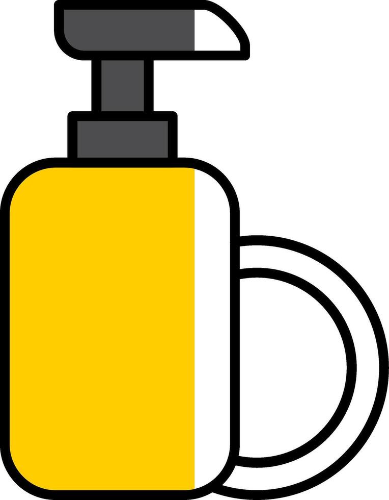 Dish Soap Filled Half Cut Icon vector